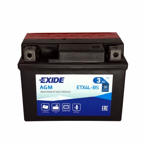 Akumulator 12V 3Ah ETX4L-BS EXIDE AGM 
